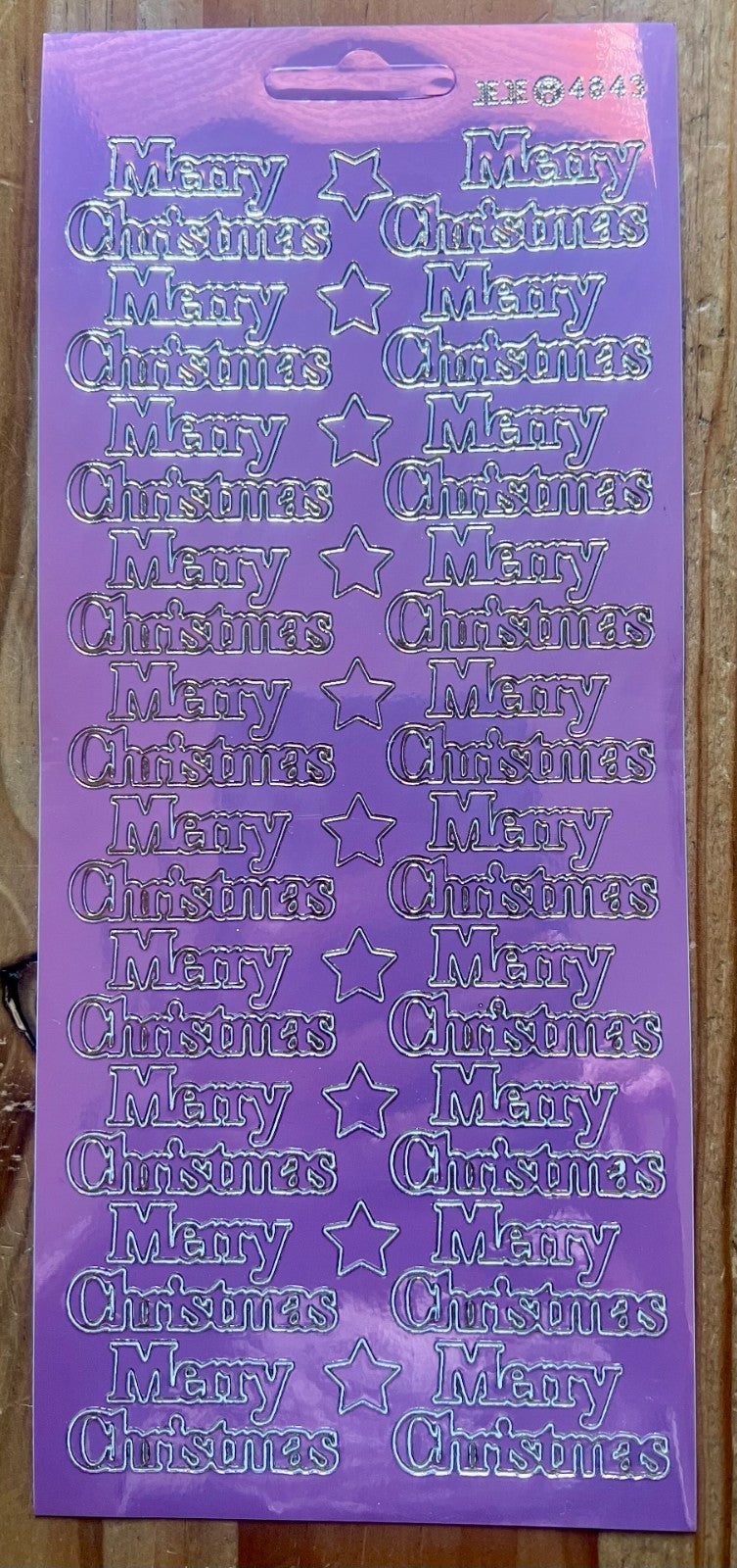 Mirror Shine Merry Christmas Peel Off Sticker Card Making Craft Stickers - Candy