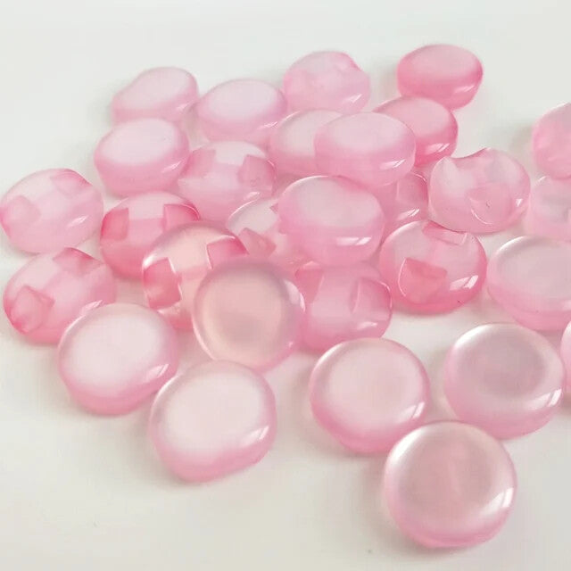 12mm / 1.2cm Buttons - 12 colours - Baby Knitting Clothing Knit Button Flatback - Pink