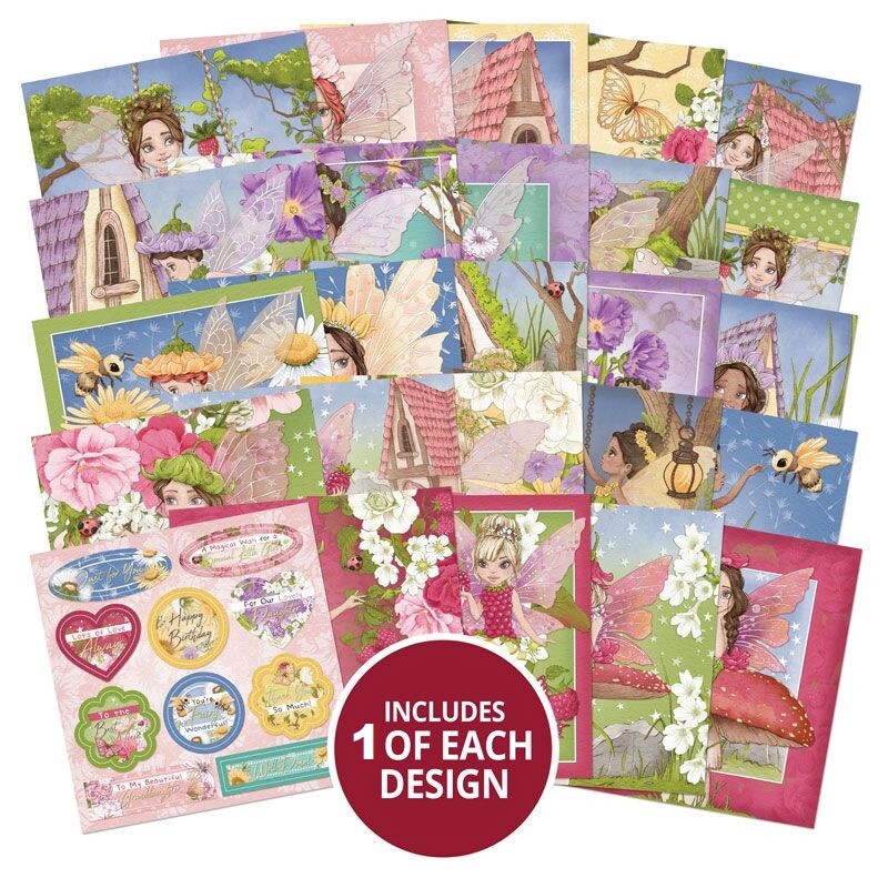 Hunkydory Little Books 20/24/25 Pack - Christmas Birthday Card Making Scrapbook - Fairy Blossoms