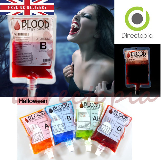 Halloween Vampire Reusable Blood Drink Bag Pouch Cosplay Creative Props UK Stock