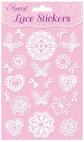 Self Adhesive Lace Sticker White Lace Edging Stickers Craft Wedding Scrapbook - Pattern Selection B White