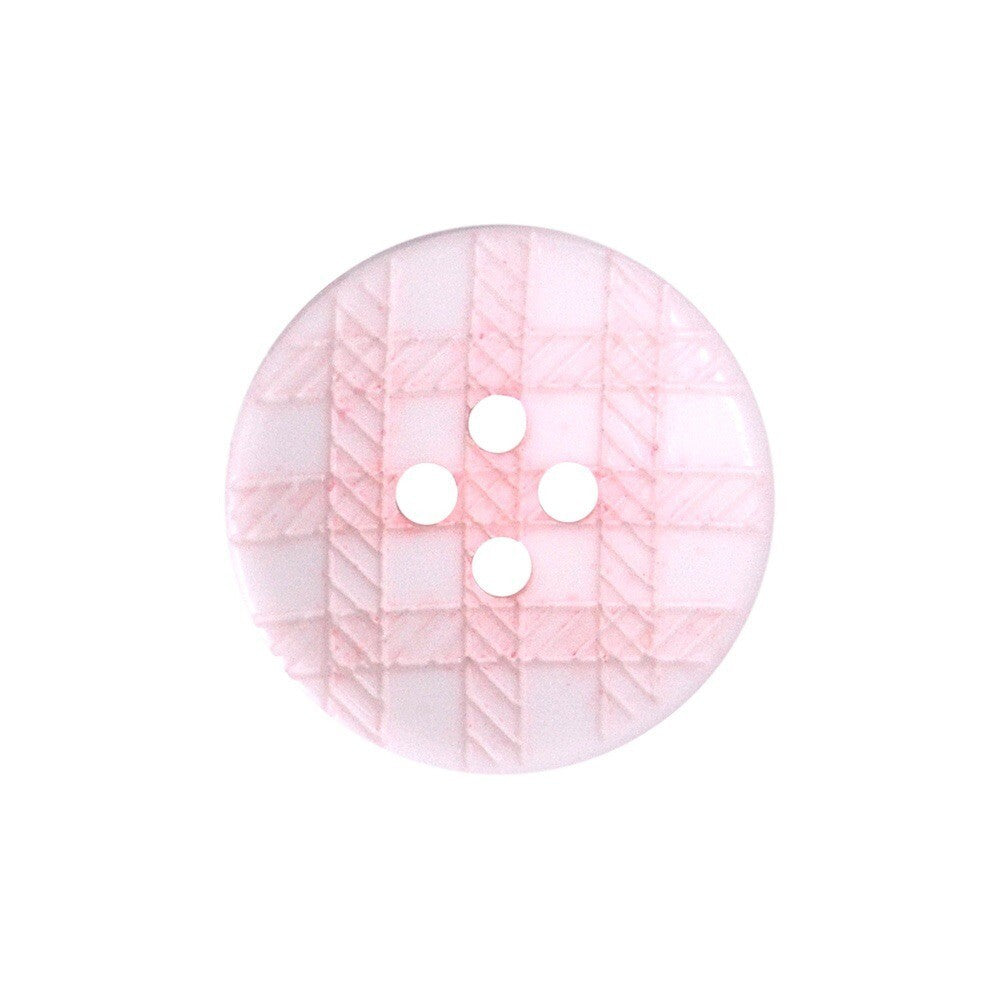 Eco Recycled Check Gingham Buttons Blue Pink Baby Knitting - 11.5mm, 15mm, 20mm - Pale Pink
