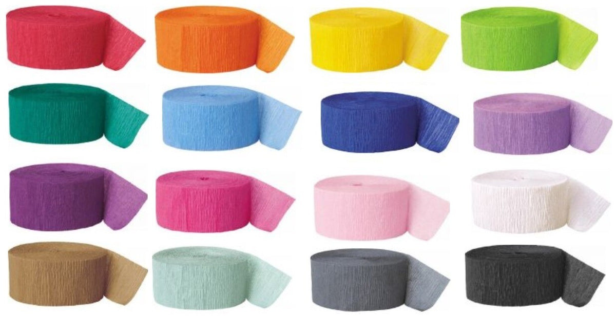 Buy 3 Rolls Crepe Streamer Crepe Paper Party Decoration Streamers 81 ft