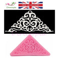 Sugar Lace Edible Regency Scroll Design Silicone Embossing Impression Mould Cake