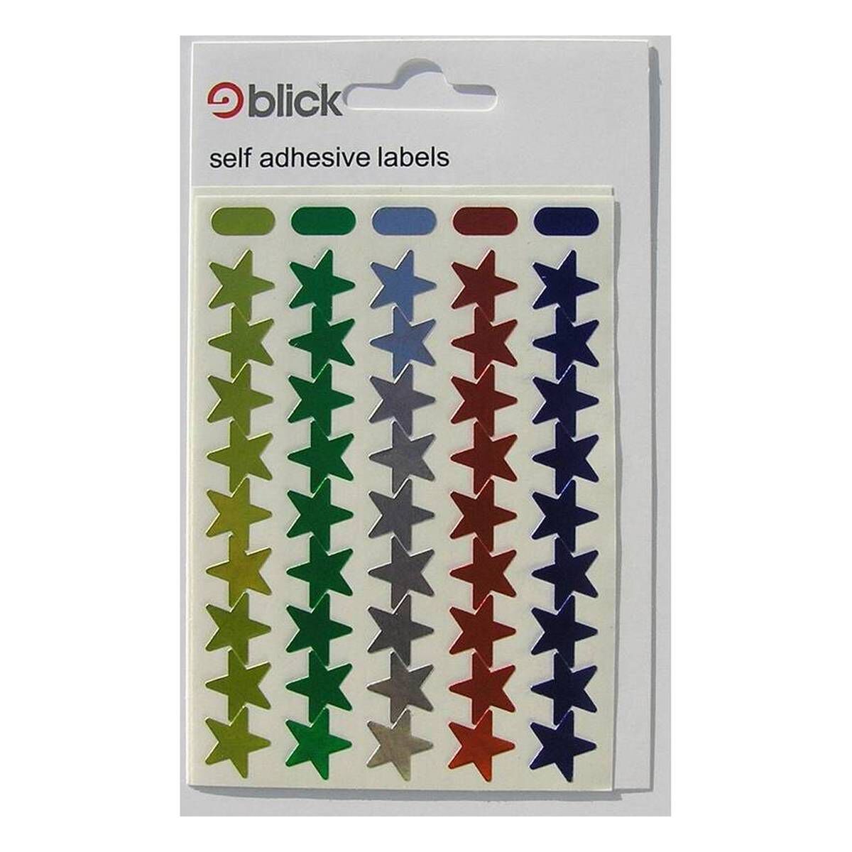 Blick Metallic Coloured Stars Labels Stickers 90 Pack Reward Sticker Craft Star