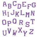 Purple Letter Patch Patches Iron or Sew on Alphabet Embroidery Customise Clothes