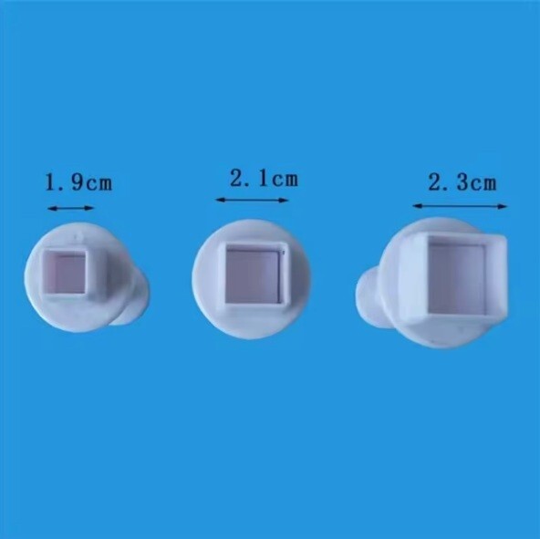 3 Piece Set Star Heart Round Square Fondant Icing Decorating Tool Plunger Cutter