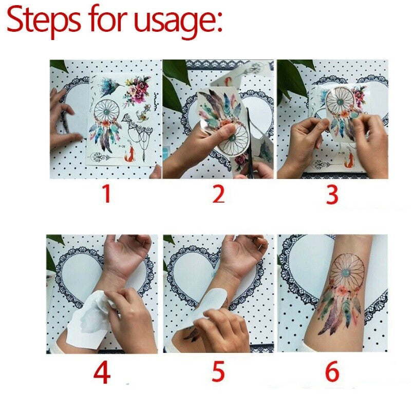 Temporary Eggs Easter Tattoo Sticker Cartoons Body Art Rabbits Party Supplies