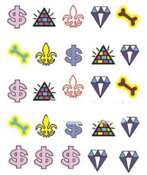Nail Art Decals - Unicorn Cartoon Cute Water Transfers Kawaii Harajuku - Dollar and Diamond