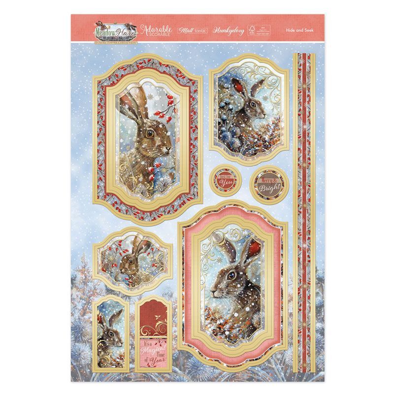 Hunkydory Christmas Card Making Kits Festive Xmas Luxury Topper Set Pack Toppers