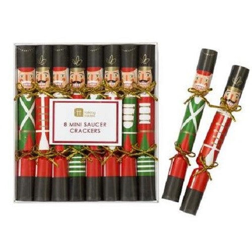 Christmas Crackers & Festive Saucer Crackers Botanical Holly Nutcracker Cracker - Nutcracker Saucer Crackers 8 Pack