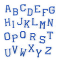 Blue Letter Patch Patches Iron or Sew on Alphabet Embroidery Customise Clothes