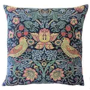 WILLIAM MORRIS BELGIAN TAPESTRY CUSHION COVERS ORANGE TREE PIMPERNEL STRAWBERRY