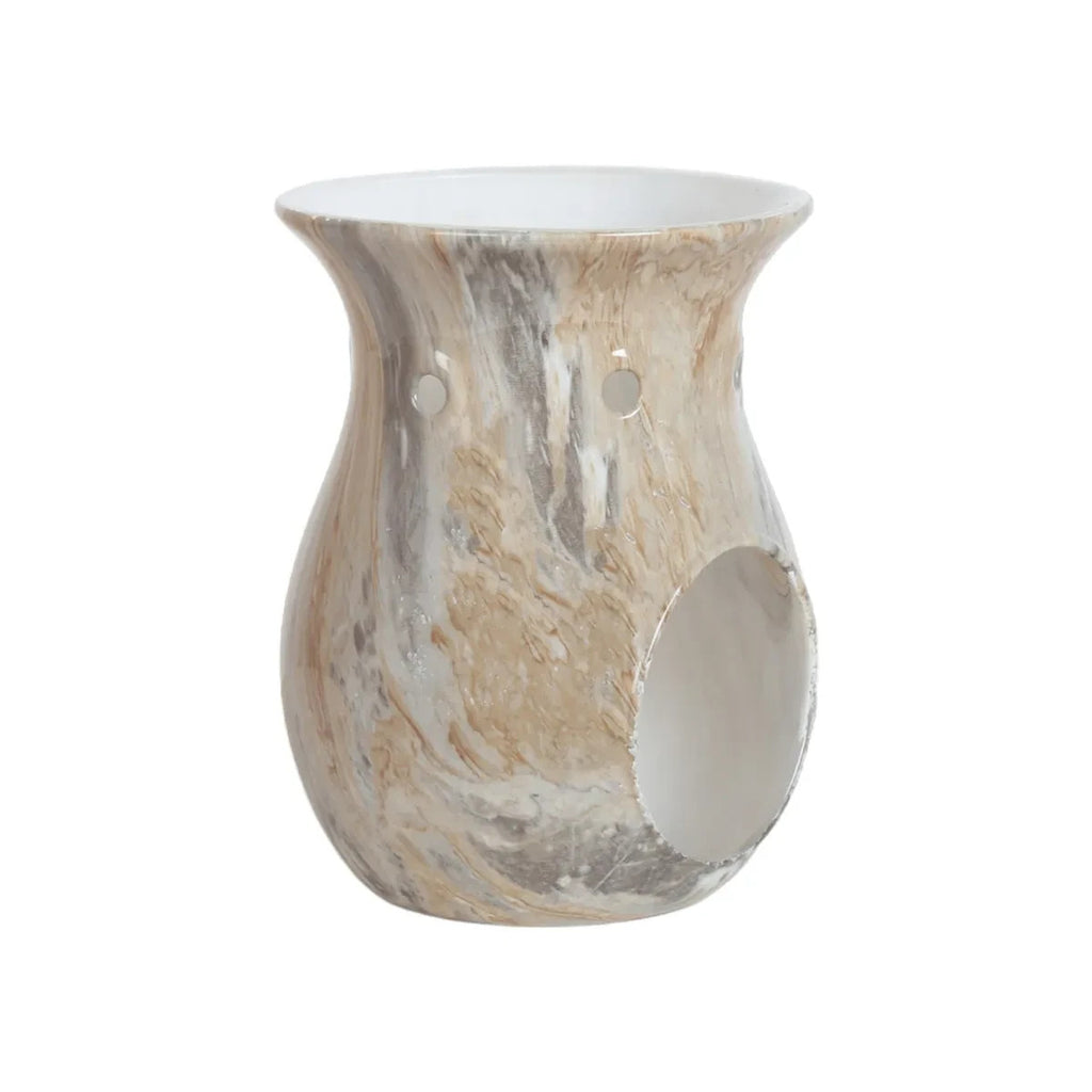 Aroma Marble Wax Melt Burner Oil Burners Marbled Free UK Delivery - Grigio Marble