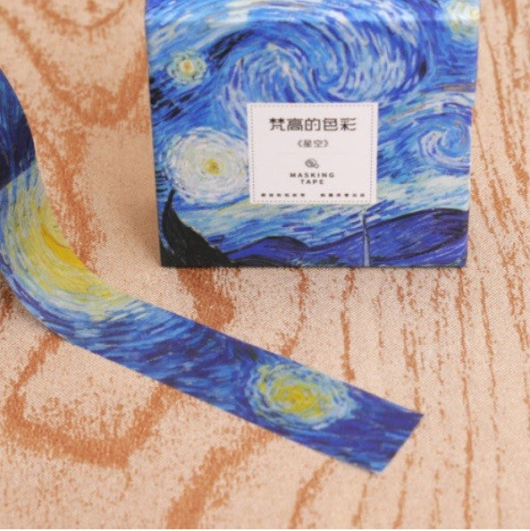 Vincent Van Gogh Washi Tape Decorative Scrap Book Craft Art 15mm Wide 7m Long - Starry Night 03