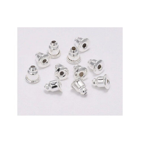 Earring Backs Stopper Craft Replacement Jewellery Spares - Various Quantities - Silver