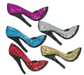 High Heel Shoe Iron or Sew on Patch Sequin Applique Customise Sequins