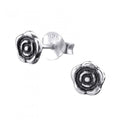 925 Sterling Silver Rose Flower Stud Earrings 5x5mm & Mini Gift Box #2