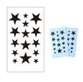 Black Stars Kawaii Gothic Wiccan Pagan Waterproof Body Art Removable SD