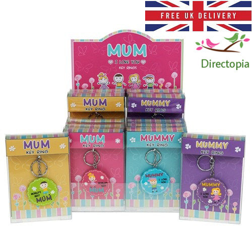 Mum Mummy Keyring Worlds Best Mum I Love You Birthday Mothers Day Gift Present