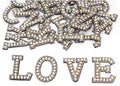 4.5cm AB Rhinestone Letter Patch Patches Glue or Sew on Alphabet Crystal