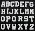 White Letter Patch Patches Iron or Sew on Alphabet Embroidery Customise Clothes