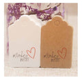 Rectangle Card Craft Tags Made With Love Heart Gift Jewellery Tag 5x3cm