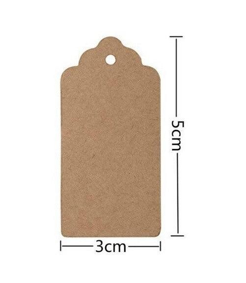 Handmade with Love Thank You DIY Craft Paper Tag Tags Gift Celebration - Blank Rectangle Brown