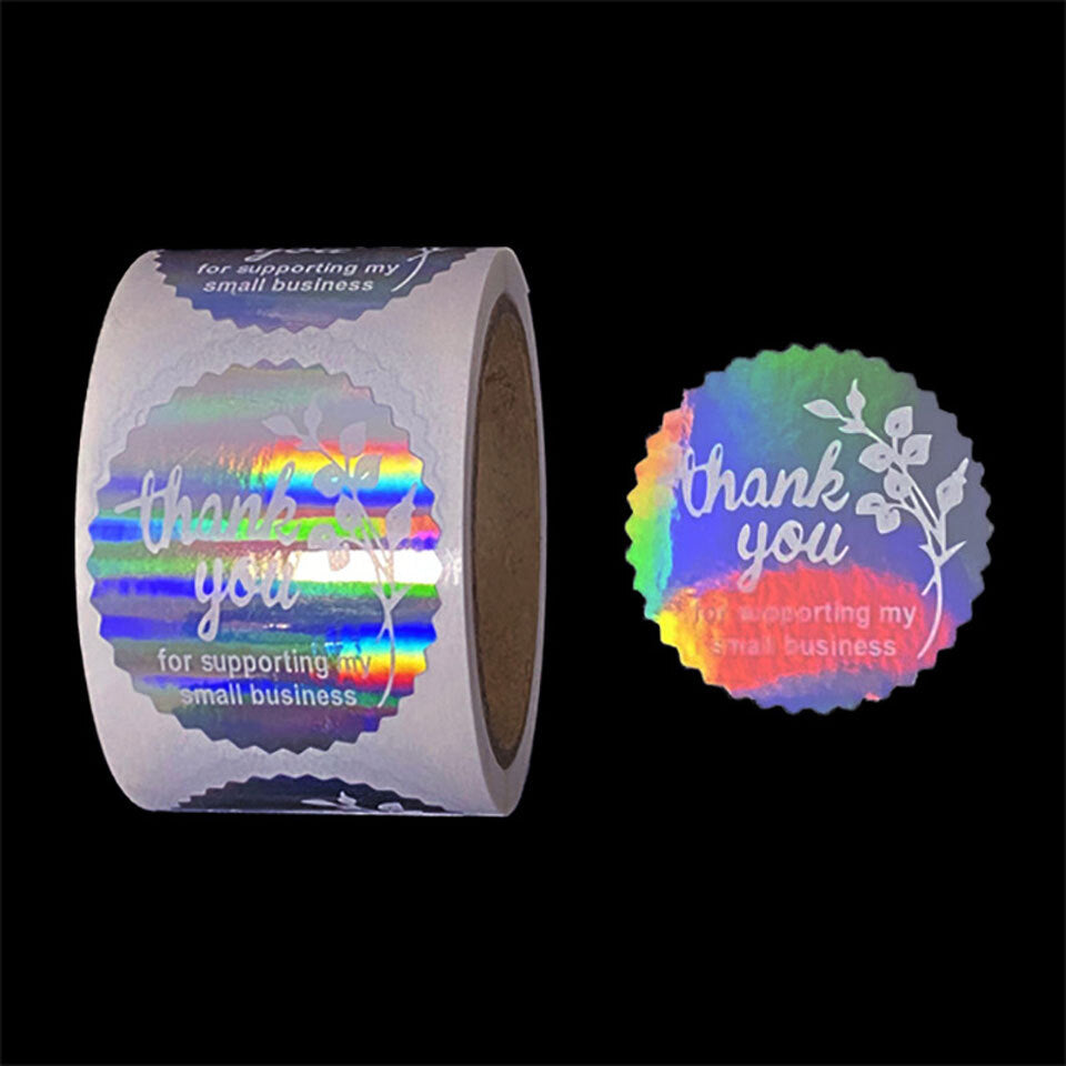 Thank You for Supporting my Business Hologram Labels Stickers Sticker 25mm