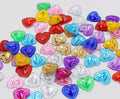 Heart Flatback Acrylic Crystal Rhinestone Embellishment 12mm Gem Cabochon Hearts