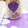Handmade with Love Gift Seal Craft Stickers Purple with Silver Text Labels