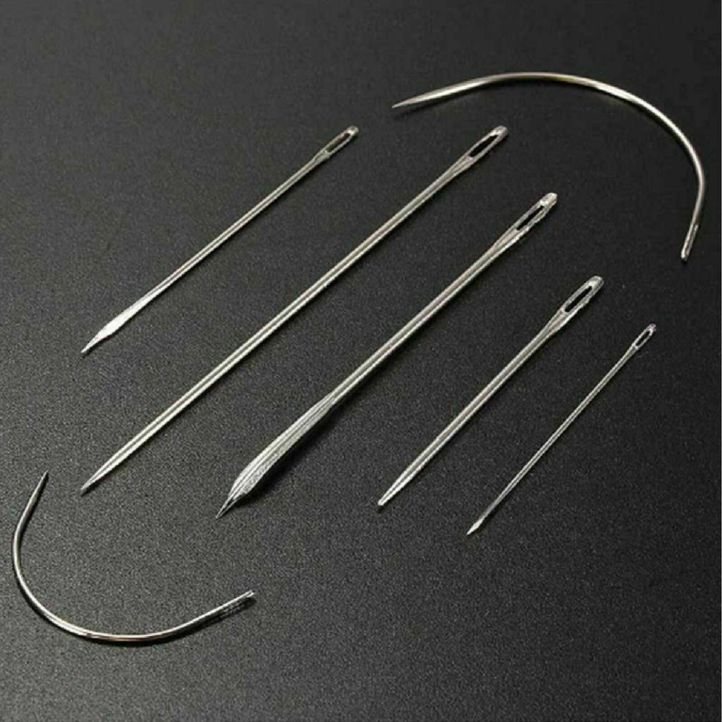 7pc Sewing Needle Needles Repair Kit Upholstery Carpet Curved Fabric Canvas Set