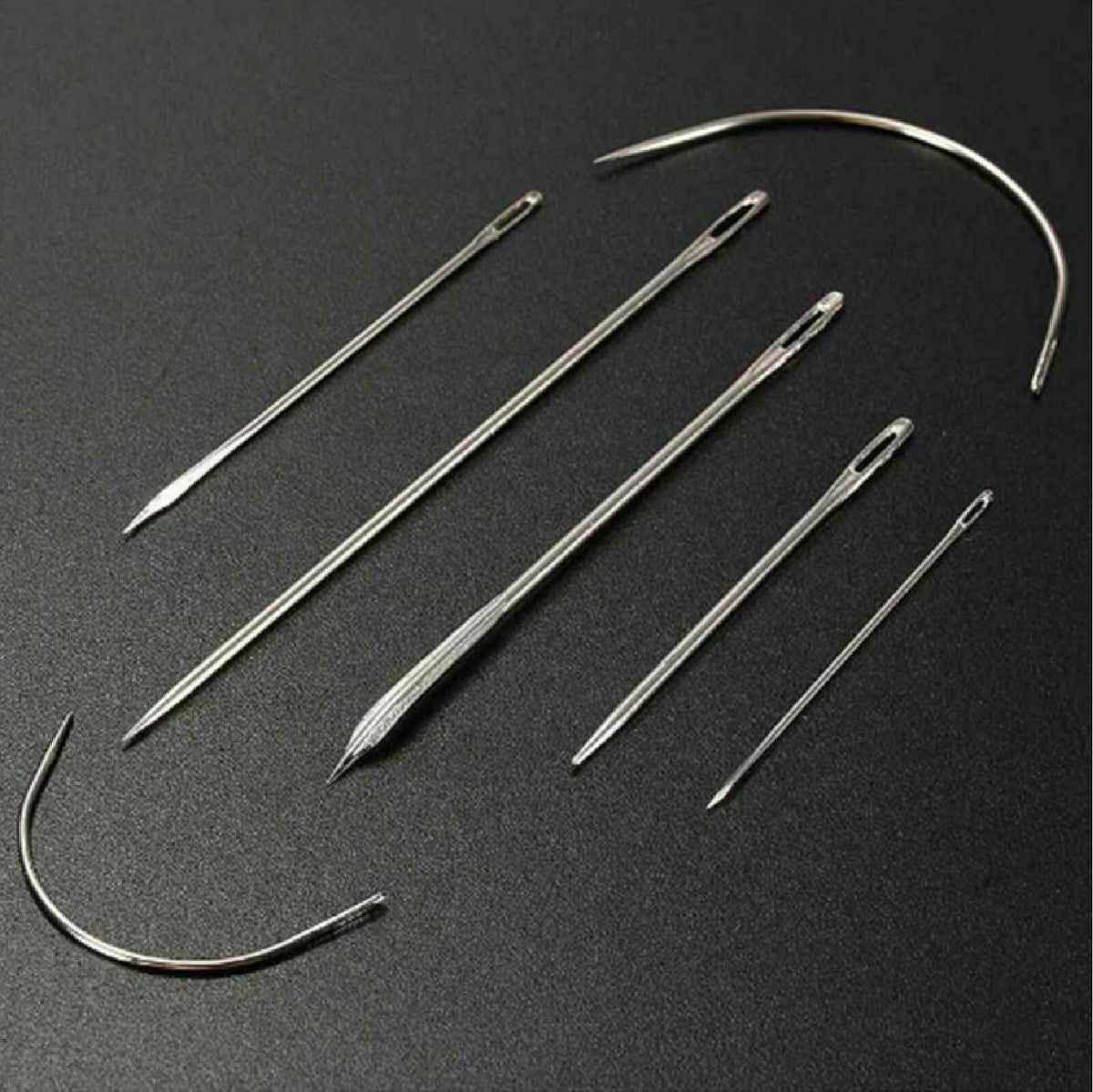 7pc Sewing Needle Needles Repair Kit Upholstery Carpet Curved Fabric Canvas Set