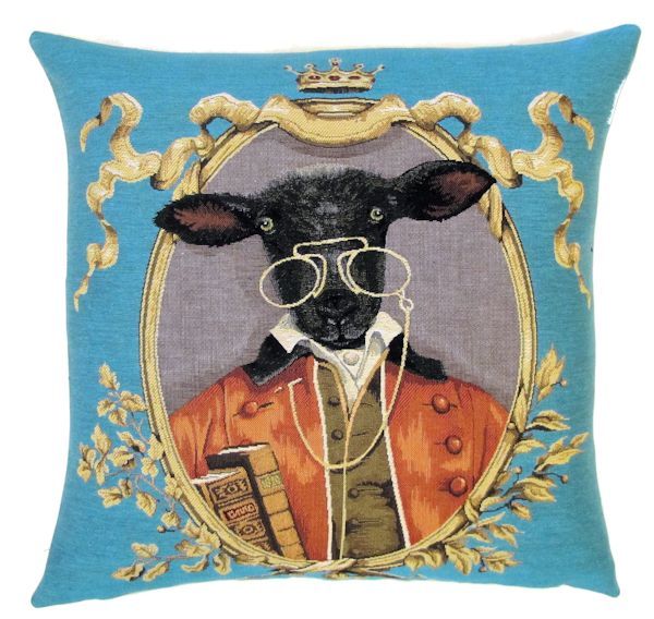 ARISTOCRAT GOOSE SHEEP BELGIAN TAPESTRY CUSHION COVERS 18" x 18" - Aristosheep