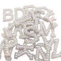 Alphabet Pearl & AB Rhinestone Crystal Letter Patch Patches Glue / Sew on
