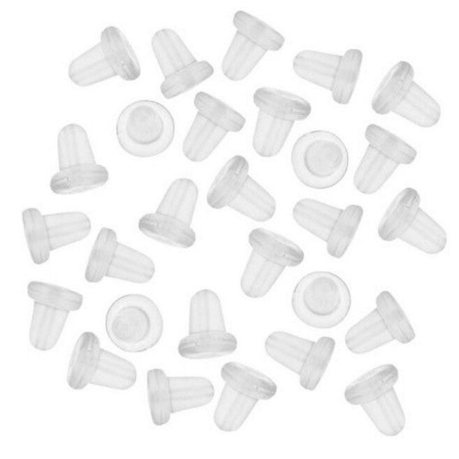 Silicone Earring Backs Earrings Backs Stoppers Caps Soft Clear Rubber Jewellery