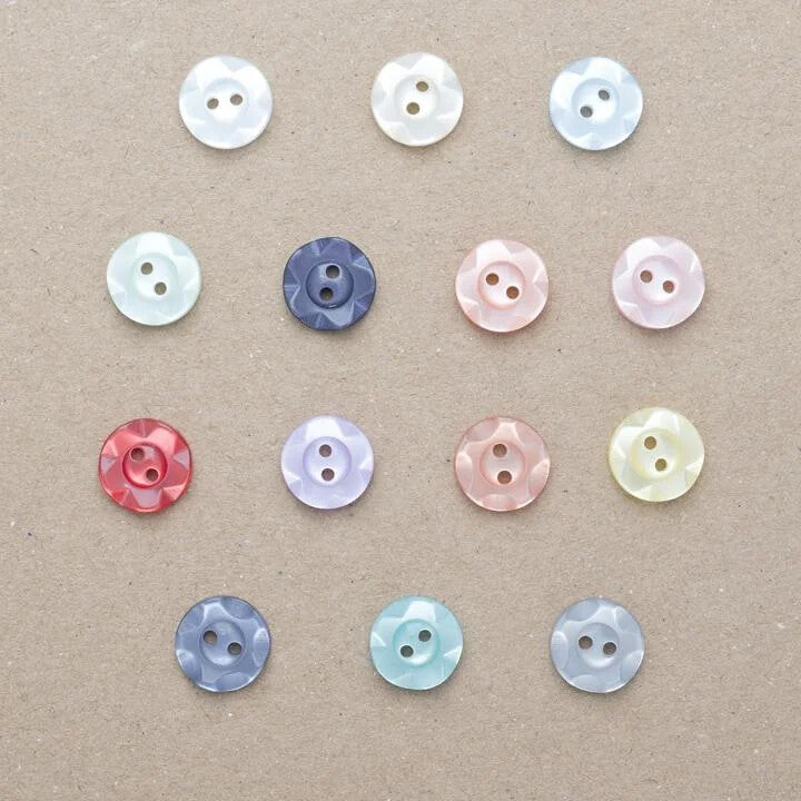 Fruit Gum Baby Buttons Dished Edge 11mm 14mm 16mm Dish Edged Button