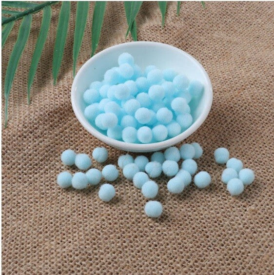 Craft Pom Poms Size 8mm Many Colour Options & Pack Sizes Pom Pom Art & Craft - Light Blue