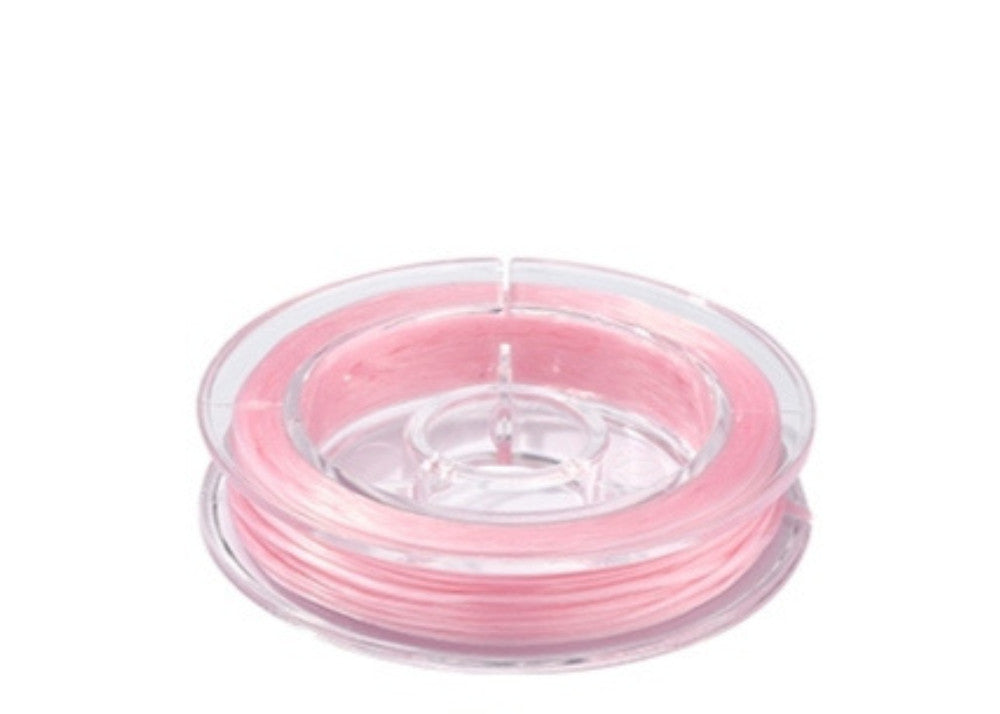 10m Colour Elastic Stretchy Thread Beading Cord String Jewellery Bracelet Making - Pink