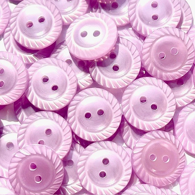 Mill Edge Buttons Milled Edge Baby Button - 8 Colours - 11.5mm, 14mm, 16mm - Lilac