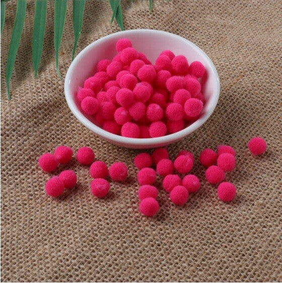 Craft Pom Poms Size 8mm Many Colour Options & Pack Sizes Pom Pom Art & Craft - Rose Pink