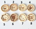 Handmade With Love Natural Wooden Round Buttons Hand Made With Love Sewing 2cm - 1
