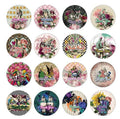 Round Labels Thank You Alice in Wonderland Handmade Craft Seal Stickers 2.5cm