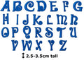 Blue Letter Patch Iron or Sew on Embroidered Alphabet Customise Clothing