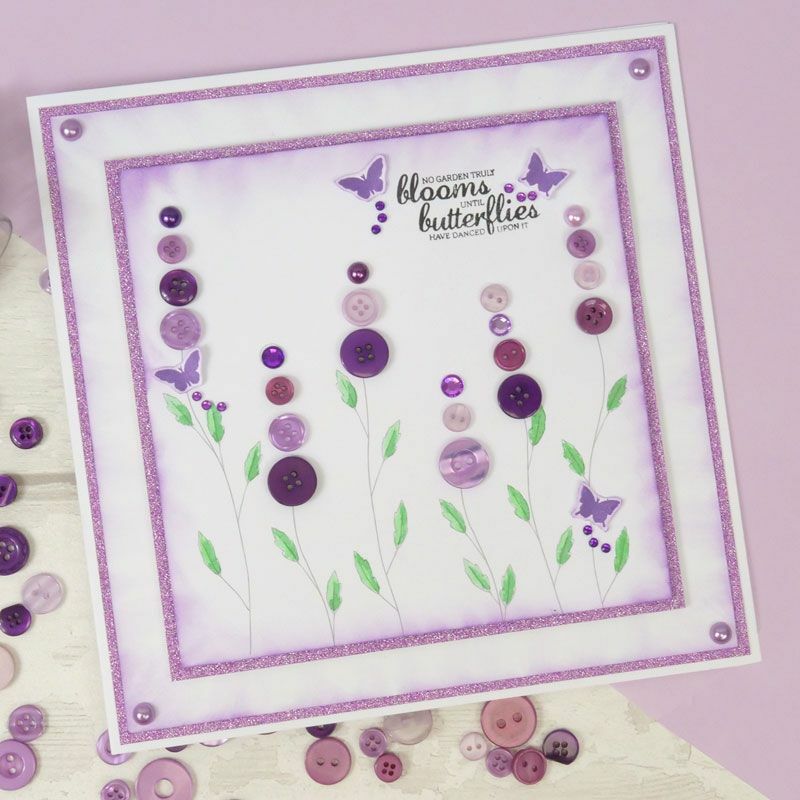 Jar of Buttons Assortment Button Button It! Craft Scrapbook Cardmaking Hunkydory