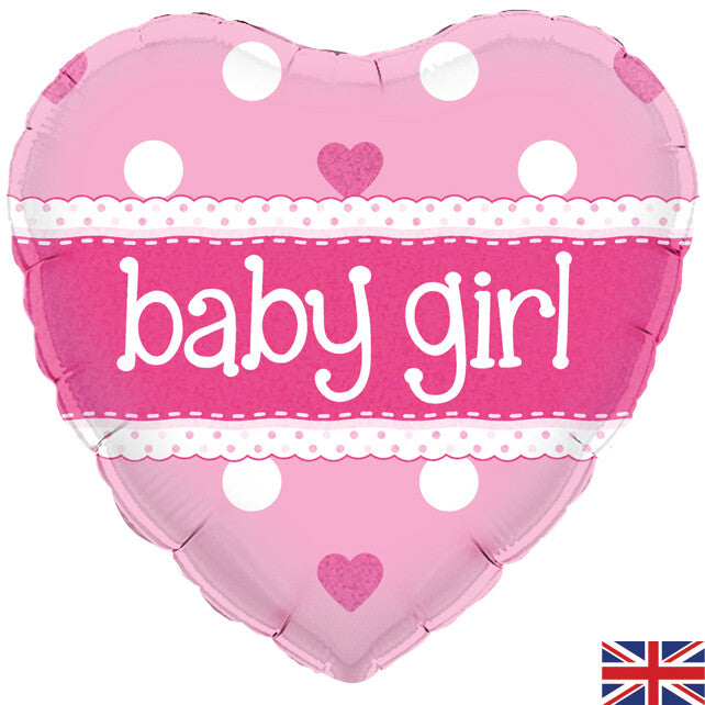 It's a Boy It's a Girl Baby Shower New Baby Gender Reveal Balloon 18" - Baby Girl Heart Shaped