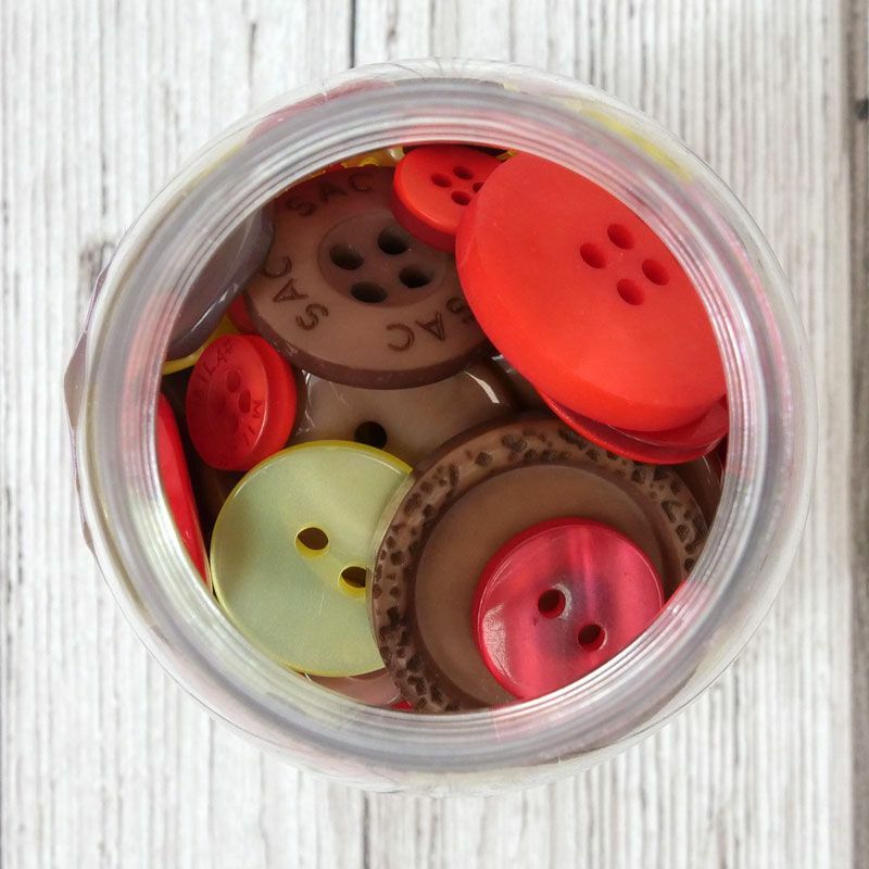 Jar of Buttons Assortment Button Button It! Craft Scrapbook Cardmaking Hunkydory