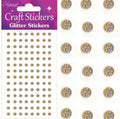 3D Stickers Craft Pearl Dots Sparkly Glitter Gem Craft Card Making Self Adhesive - 4mm - Champagne