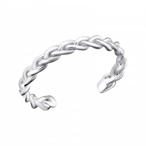 925 Sterling Silver Adjustable Midi Ring Finger Stackable Toe Ring Jewellery #2 - Chain