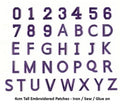 Purple Letter Number Patch Iron on Sew on Alphabet Embroidered Letters Patches